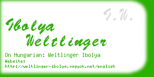 ibolya weltlinger business card